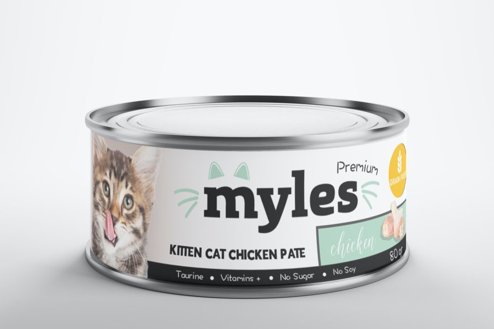myles kitten cat chicken pate