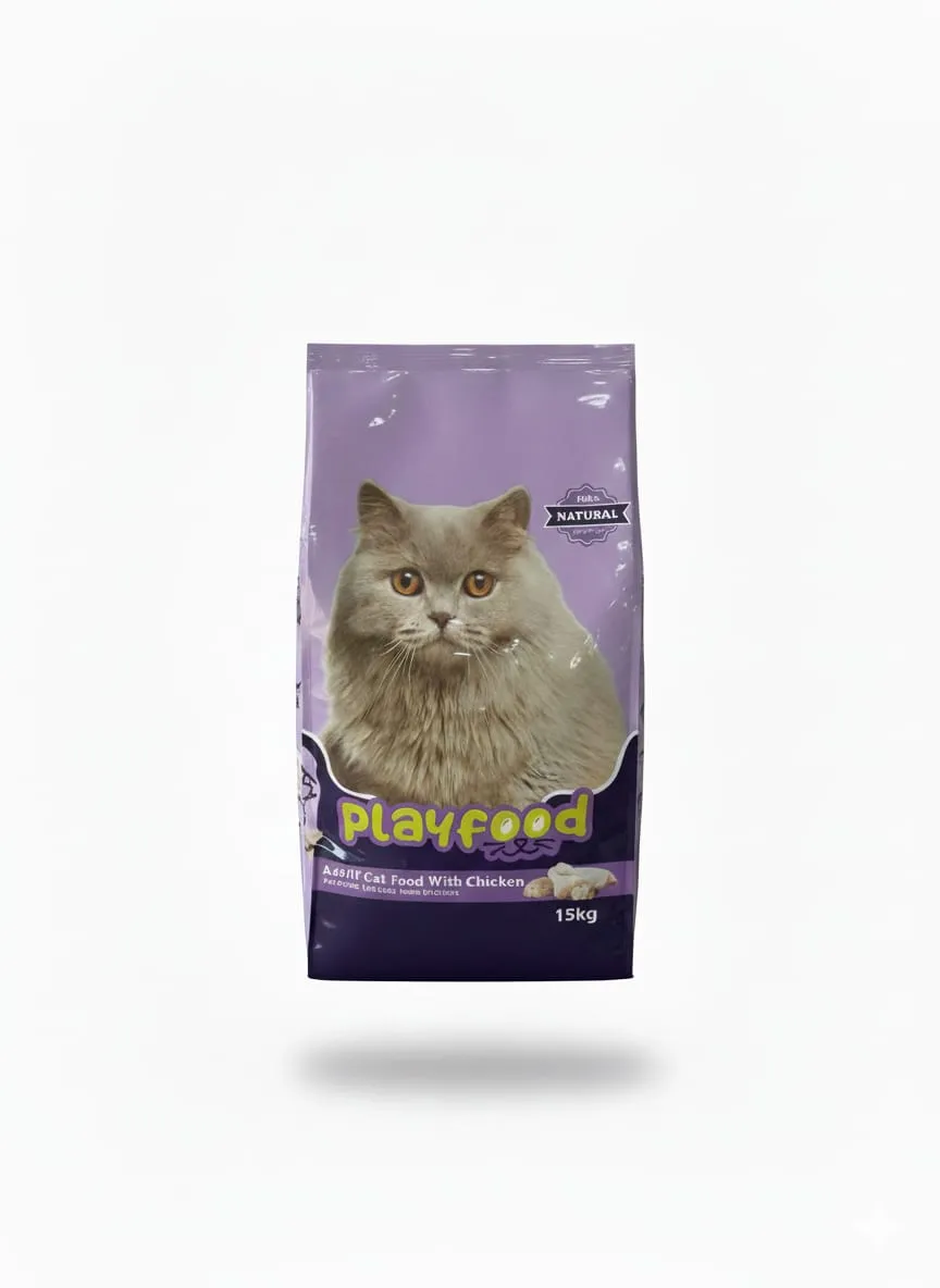 PLAYFOOD YETİŞKİN GURME -TAVUKLU KEDİ MAMASI 15 KG