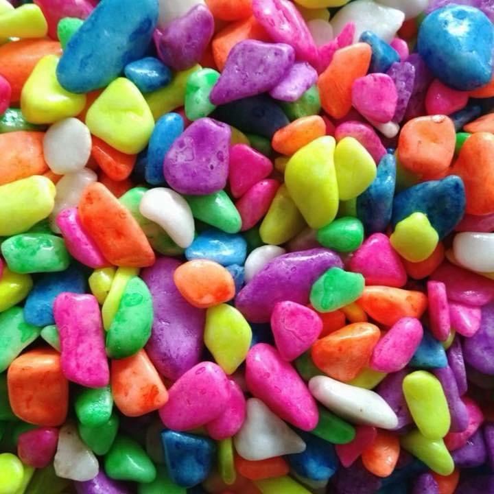 KARIŞIK RENKLİ 1KG KALIN ÇAKIL TAŞI