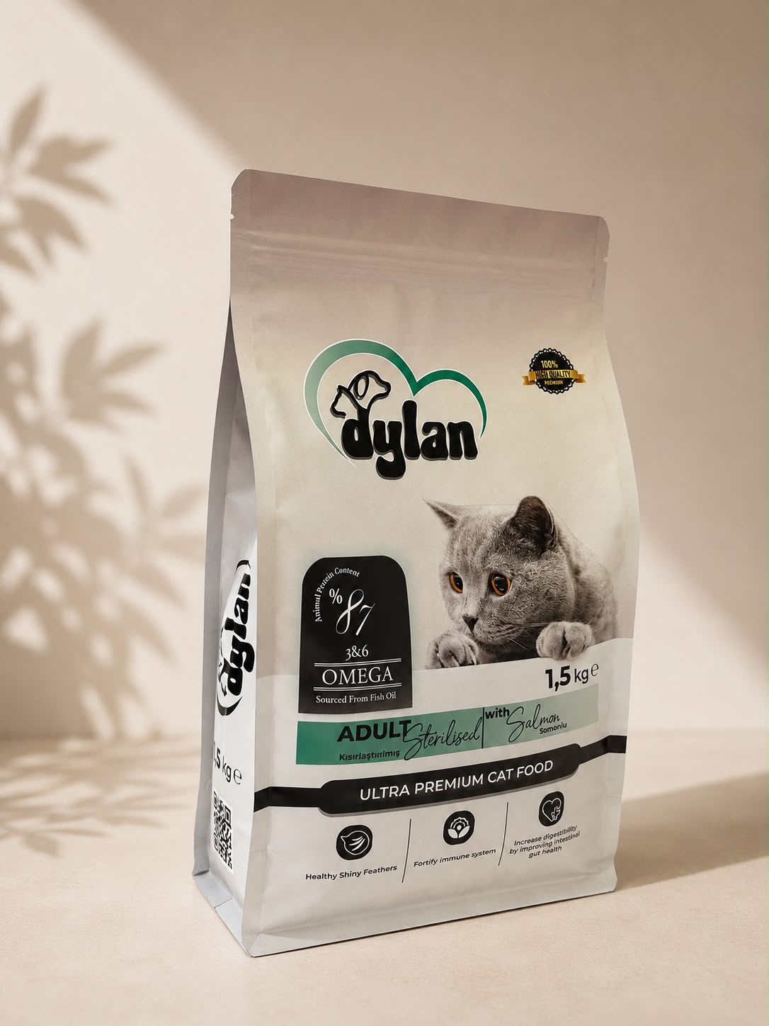 DYLAN KISIR SOMONLU KEDİ MAMASI 1,5 KG