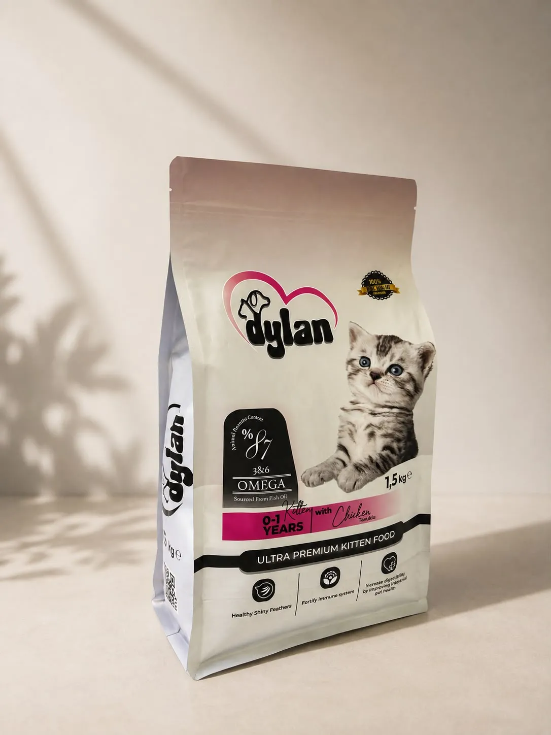 DYLAN YAVRU TAVUKLU KEDİ MAMASI 1,5 KG